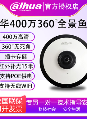 大华鱼眼400万全景网络摄像头 360度无线摄像机DH-IPC-EW4431-ASW