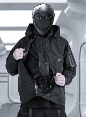 SILENSTORM机能压胶冲锋衣夹克男潮牌战术外套techwear赛博朋克