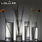 玻璃花瓶透明厚底水晶气泡小花瓶摆件客厅餐桌插花简约创意花瓶