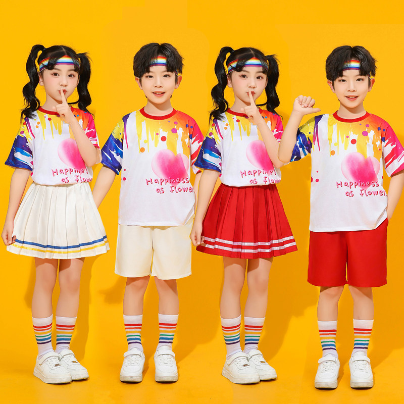 六一儿童节表演服小学生啦啦队演出服幼儿园男女合唱舞蹈班服套装