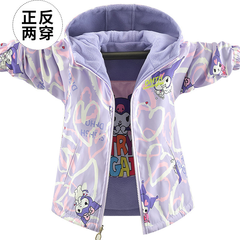 薄绒冲锋衣春装外套双面穿