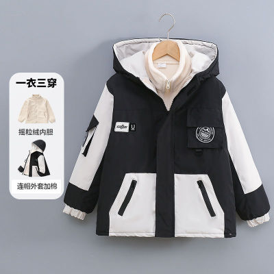 加棉防水男女童户外冲锋衣三合一