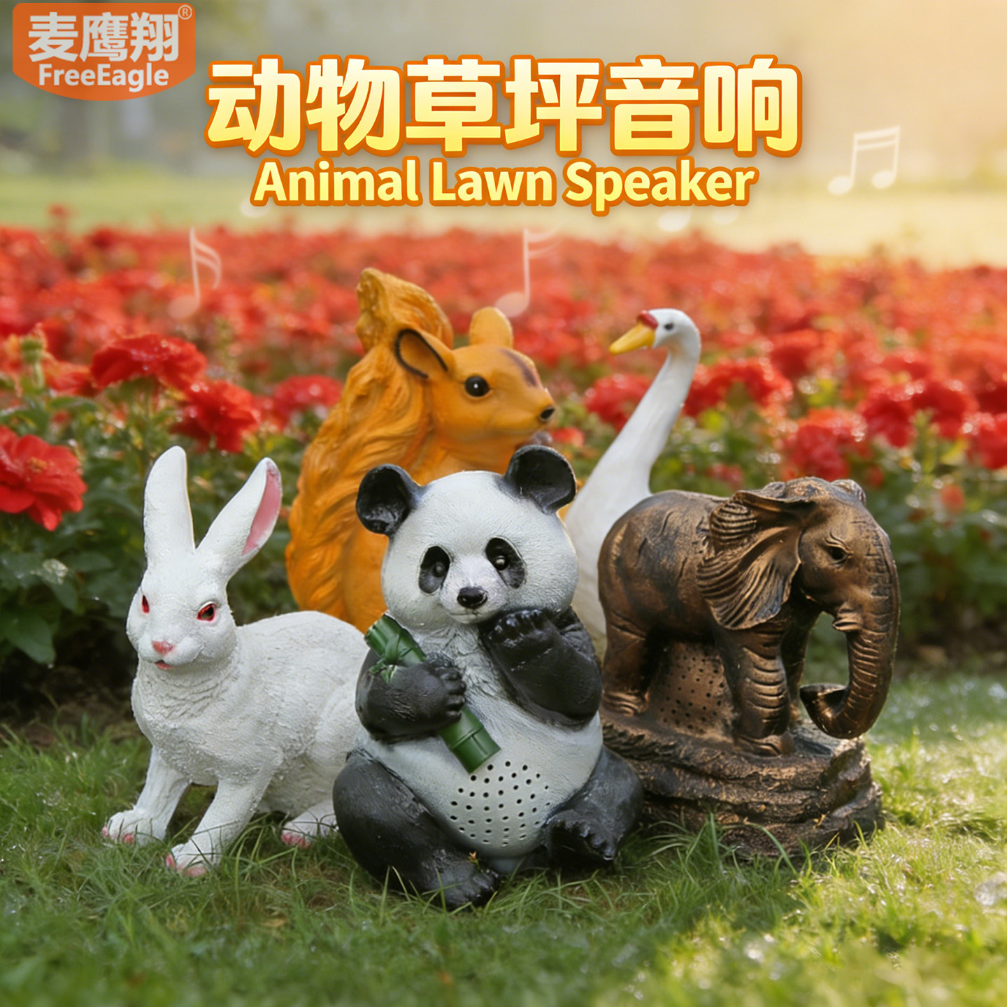 动物款户外防水草坪音响防雨公园花园小区草坪音箱室外园林广播11