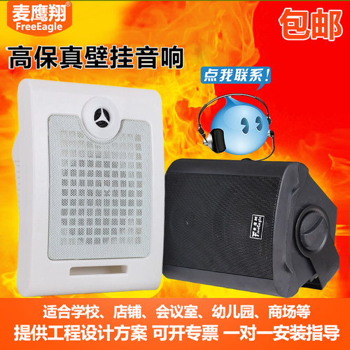 壁挂音响音箱店铺用挂墙式室内爆款环绕挂壁式家用喇叭餐厅会议室