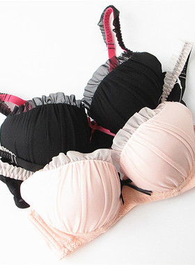 欧系列正品70B75AB80A可爱网纱花边胸罩聚拢女内衣文胸 XA23405