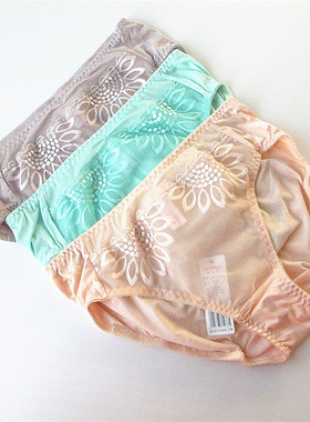 欧系列正品c-13-5-1-1精美马卡龙色刺绣透视三角裤女内裤 OB13412