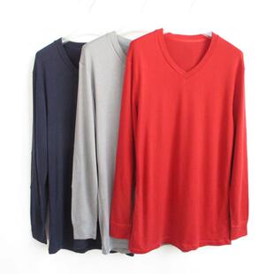 欧系列专柜正品打底纯色V领修身长袖秋冬男保暖内衣秋衣男OE70121