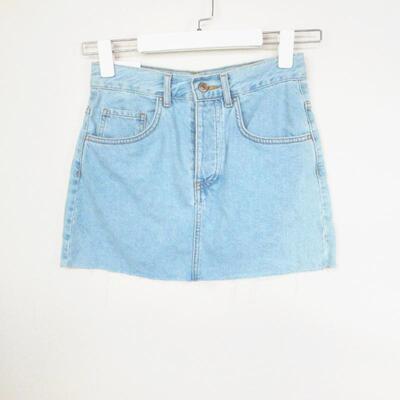 专柜正品百搭毛边牛仔短裙