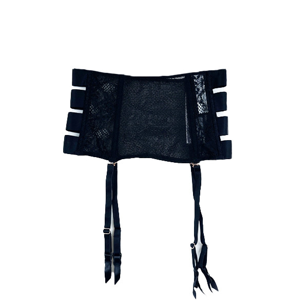 新品专柜正品性感镂空透视蕾丝拼接吊袜带束腹束身衣女 8A0767019