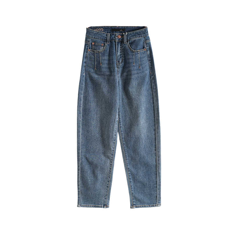 Mixblu麦斯兰专柜正品休闲高腰显瘦小脚长裤牛仔裤女春秋BX929003