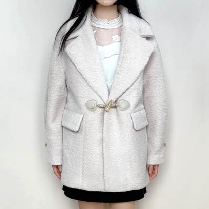 断码cache正品西装领仿毛呢大衣显瘦夹棉棉服春秋冬外套女8816006