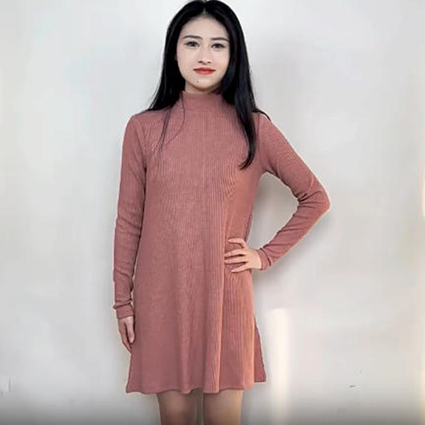 F21正品百搭纯色半高领长袖秋冬极简OL短裙显瘦针织连衣裙 199473,女装/女士精品,连衣裙,淘宝优惠券,粉丝福利购,淘宝优惠卷