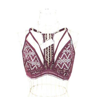 艾格法式无钢圈蕾丝美背文胸