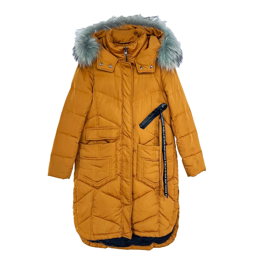 拉系列专柜正品休闲连帽80绒189克中长款羽绒服女春秋冬 20011047