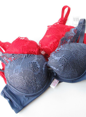 欧系列正品c-13-5-3-2纯色精致蕾丝聚拢胸罩内衣文胸OA23350