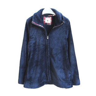 艾格淘特正品休闲加厚柔软双面绒翻领保暖外套睡衣女冬 130775341