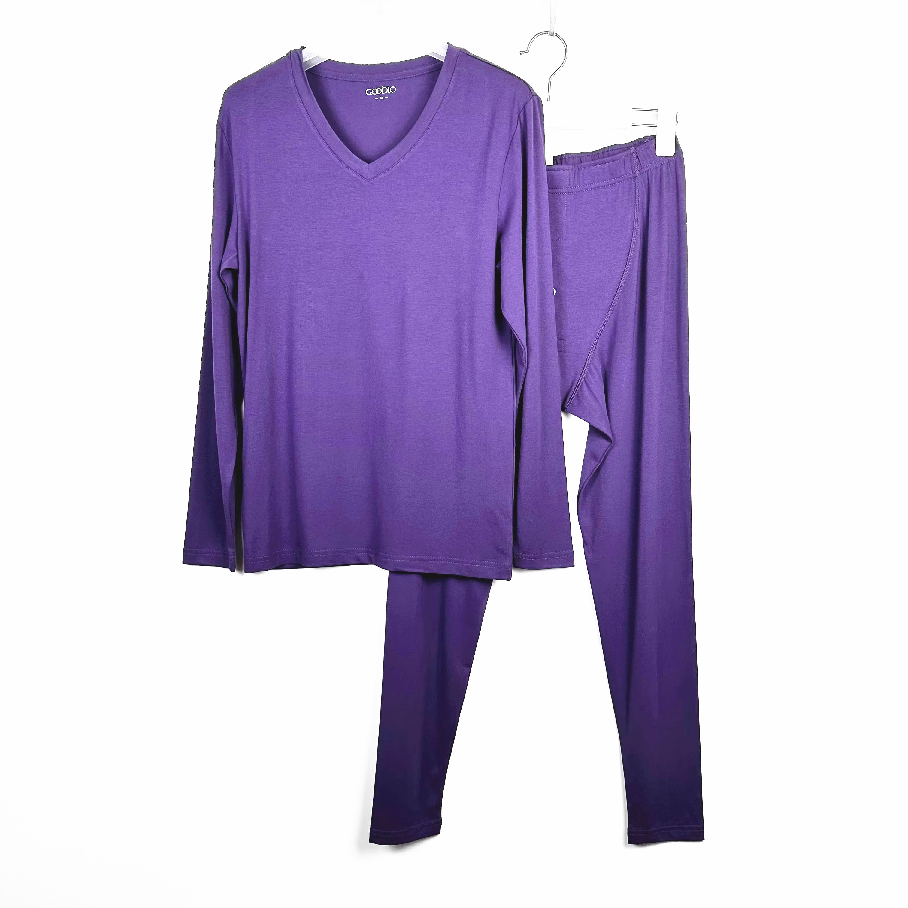 棉质V领保暖内衣套装秋衣秋裤男