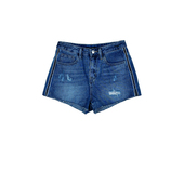 拉系列专柜正品 10021181 女 休闲磨白高腰破洞显瘦A字热裤 牛仔短裤