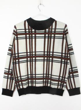 包邮cache正品bella风格子加厚春秋冬针织毛衣女 9510015染色瑕疵