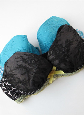 欧系列正品75B75C80C蕾丝薄棉杯三排扣聚拢胸罩女内衣文胸RA13412