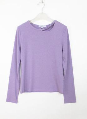 cache正品多巴胺穿搭不对称裂口圆领春秋长袖T恤女22508060002