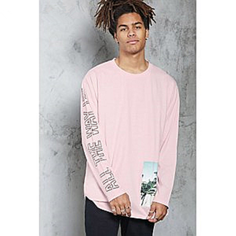 F21专柜正品B2-9-2-3度假风圆领长袖T恤男251408