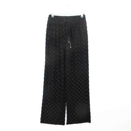 cache专柜正品休闲百搭棋盘格松紧腰阔腿裤春秋长裤女 7182003