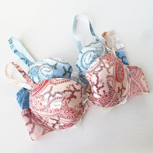 欧系列专柜正品 OA23101 缎面印花可卸肩带均匀薄杯胸罩女内衣文胸