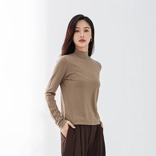 Mixblu麦斯兰专柜正品极简纯色高领宽松打底衫针织衫女冬BXB61016