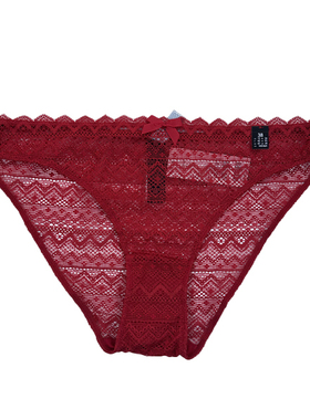 艾格伊品专柜正品性感透视低腰蕾丝三角裤底裤内内裤女 8E0772000