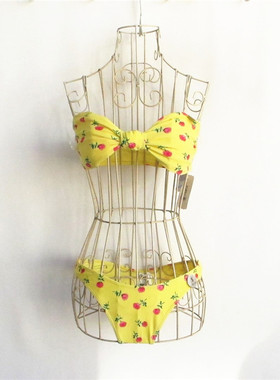 F21系列专柜正品C-5-8-1-2可卸胸垫抹胸比基尼夏女分体泳衣244855