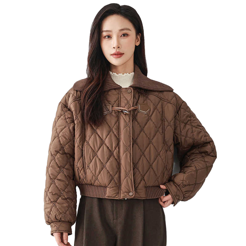 Mixblu麦斯兰专柜正品针织翻领加厚夹棉棉服棉衣女春秋冬WXC21932