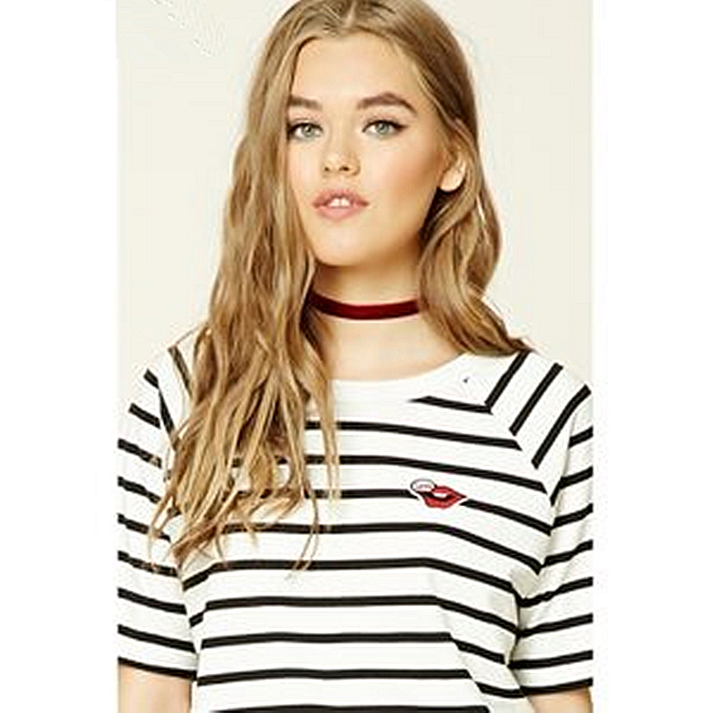 F21正品A-15-2-3-1圆领短袖70%棉质夏女短T恤235107