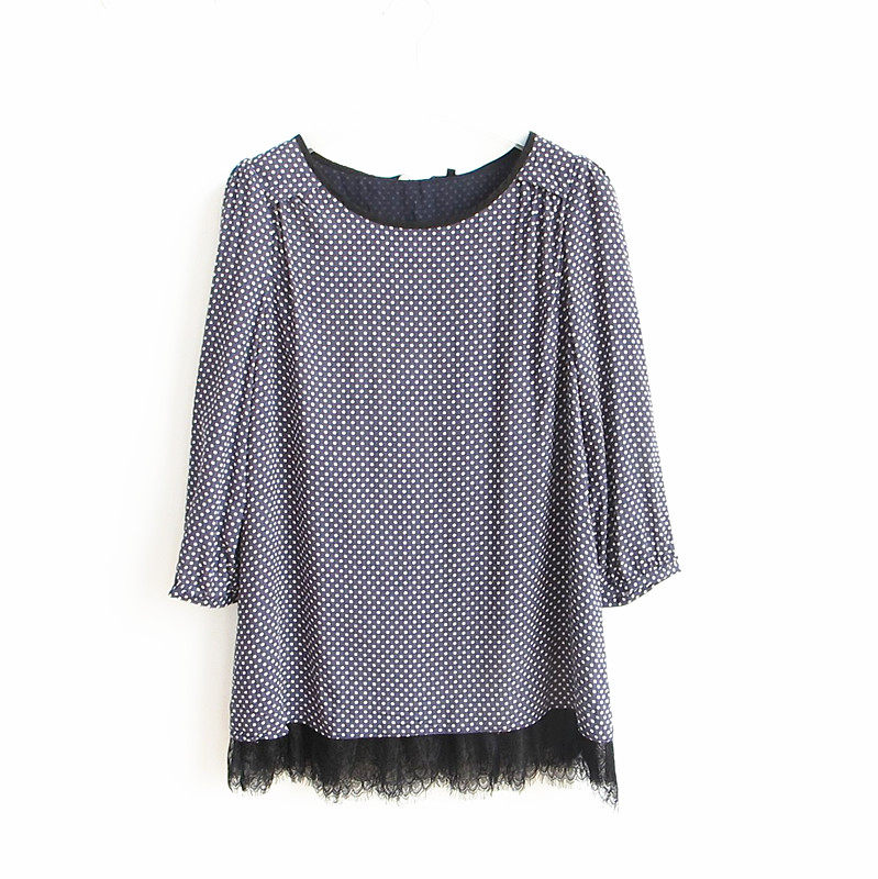 Iger Iranian goods Special shop A-9-2-1-2 Wave Lace Three Quarter Sleeve Mid length version shirt 170214299in the Women's clothing/Boutique , Shirt  category - from Buy2taobao.com to provide professional Taobao agent buy service