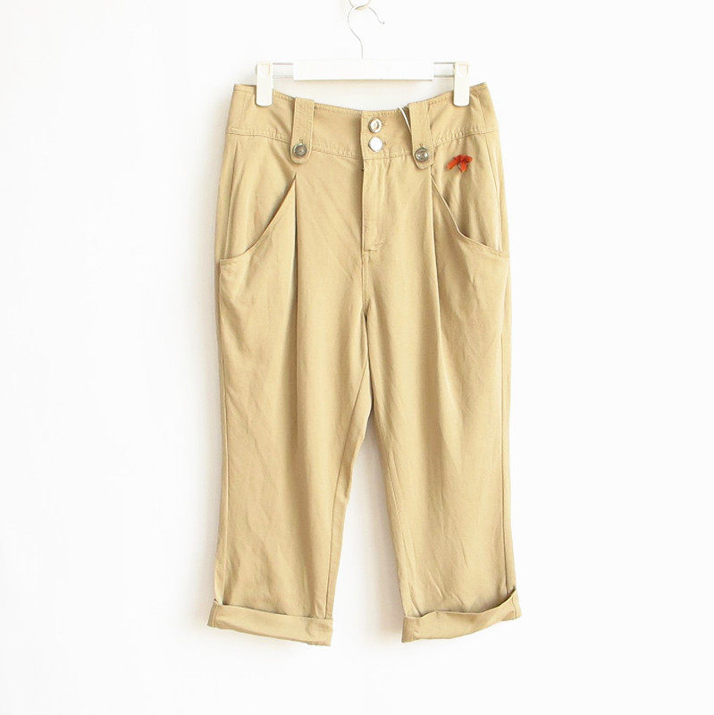 艾格伊品正品A-9-6-1-3女裤个性风格口袋翻边七分休闲裤170320048|msdalam kategori Butik wanita / wanita, seluar, seluar santai - dari Buy2taobao.com untuk memberikan perkhidmatan ejen Taobao profesional membeli