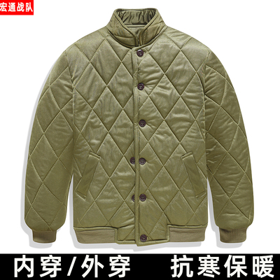 冬季弹力棉衣男款加厚抗寒保暖加绒内胆小棉袄内穿劳保棉服中老年