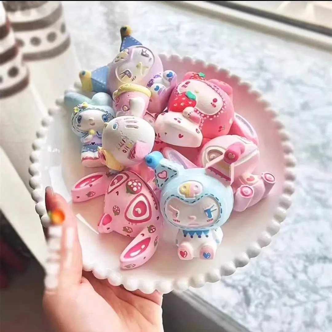 网红爆款混装石膏娃娃创意DIY立体艺术涂鸦送颜料画笔调色盘