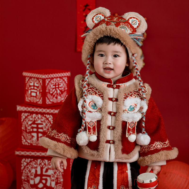 冬季男女童加厚保暖连体衣