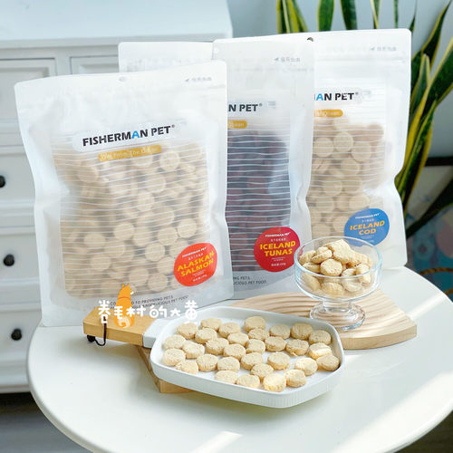 渔夫牧场冻干三文鱼饼鳕鱼犬猫用