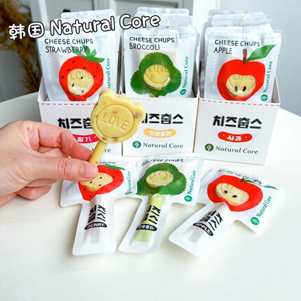 韩国Natural Core狗狗奶酪棒棒糖磨牙棒水果芝士训练奖励宠物零食