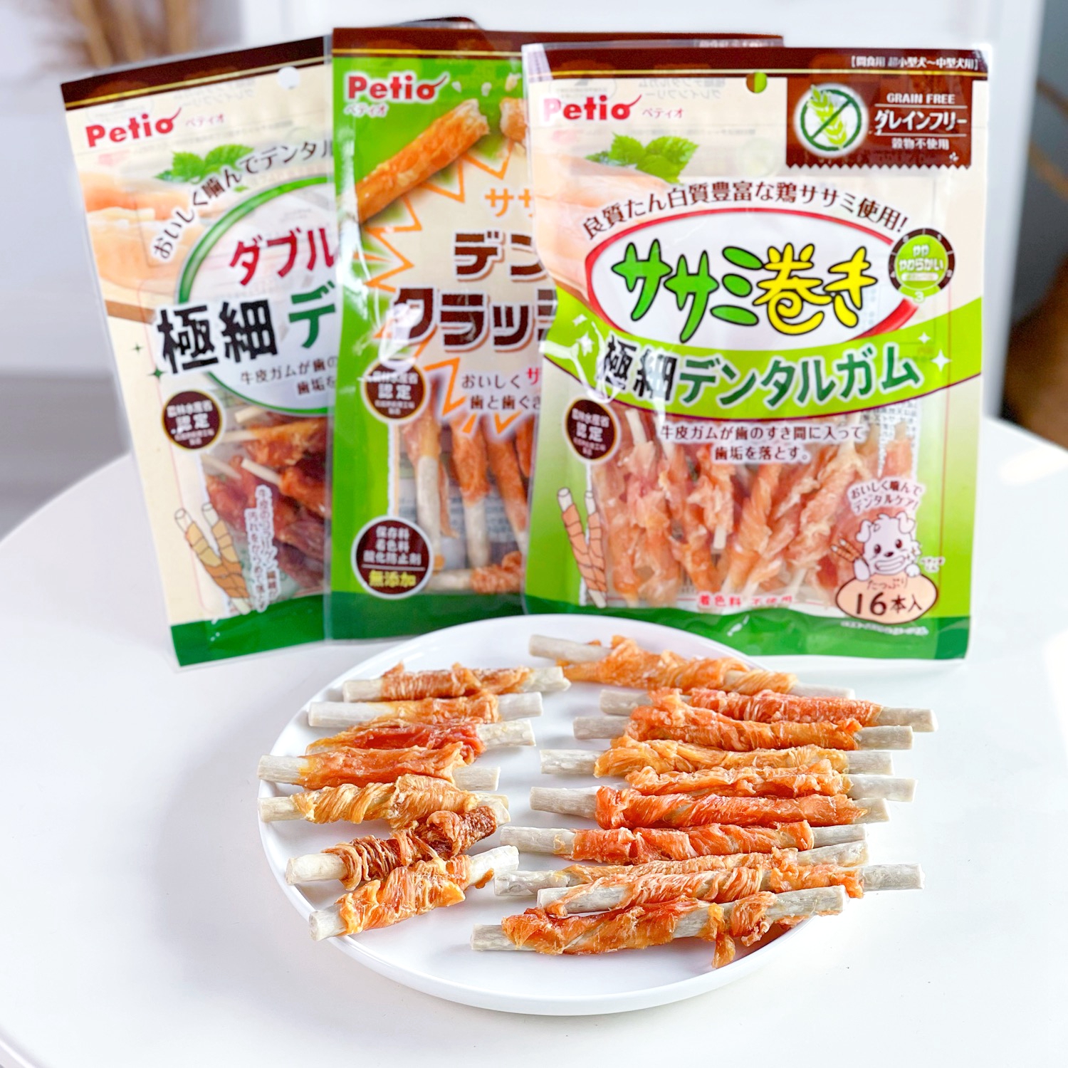 日本petio咬胶鸡肉乳酸菌磨牙棒