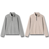 无静电 潘潘 长65 羊脂玉 可机洗 原ZM532557T 空气层男女同款