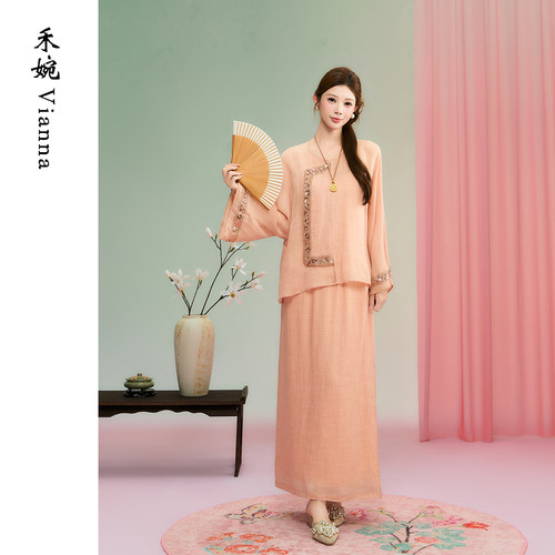 禾婉【东方新贵】新中式亚麻套装