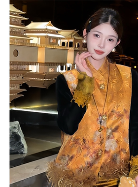 禾婉【映秋】新中式桑蚕丝棉马甲