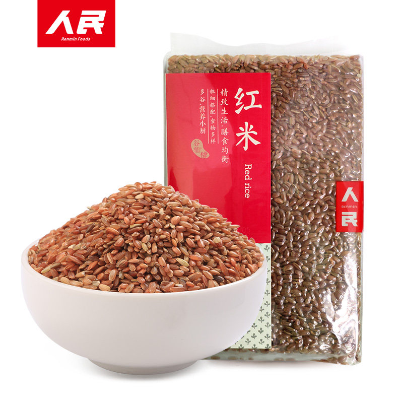 人民食品陕西汉中特产农家红米红稻米红香米八宝粥五谷杂粮米500g