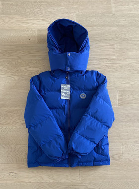 英伦风原创Trapstar 经典深蓝色男款羽绒棉服高品质脱卸刺绣夹克