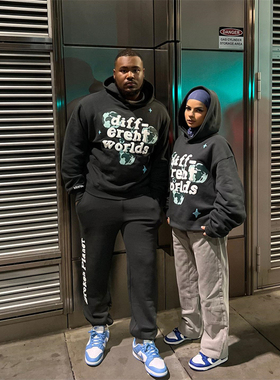 Broken Planet港味复古连帽卫衣冬季加绒加厚甜酷爱心涂鸦外套潮