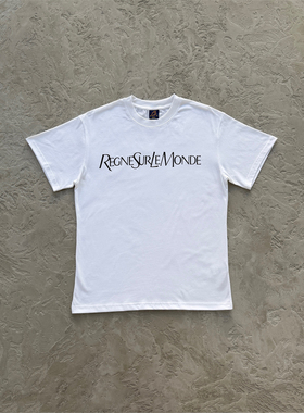 Corteiz 短袖 RSLM TEE 文字RSLM黑白T恤男女款圆领宽松百搭潮牌