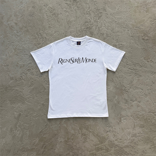 Corteiz 短袖 RSLM TEE 文字RSLM黑白T恤男女款圆领宽松百搭潮牌