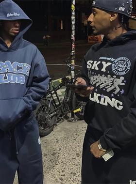 Broken Planet 新款美式小众潮牌天空漫步黑色宽松连帽卫衣男女款